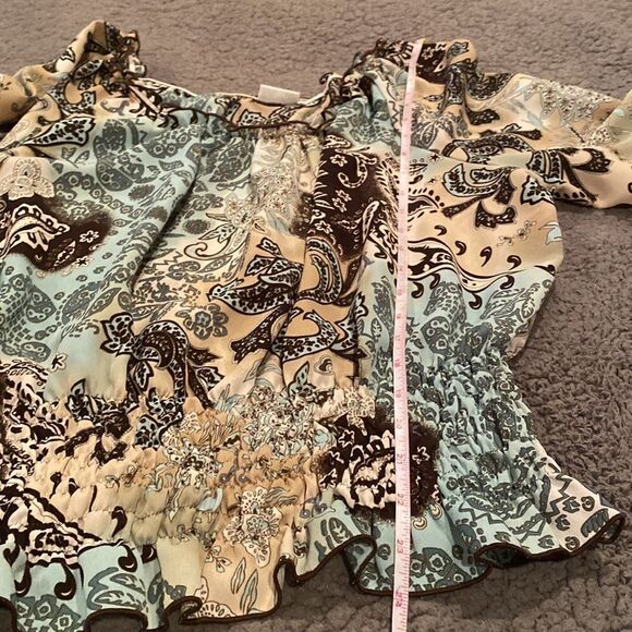 Cato Bell Sleeve Paisley Top Size XL long Sleeve - Picture 11 of 11